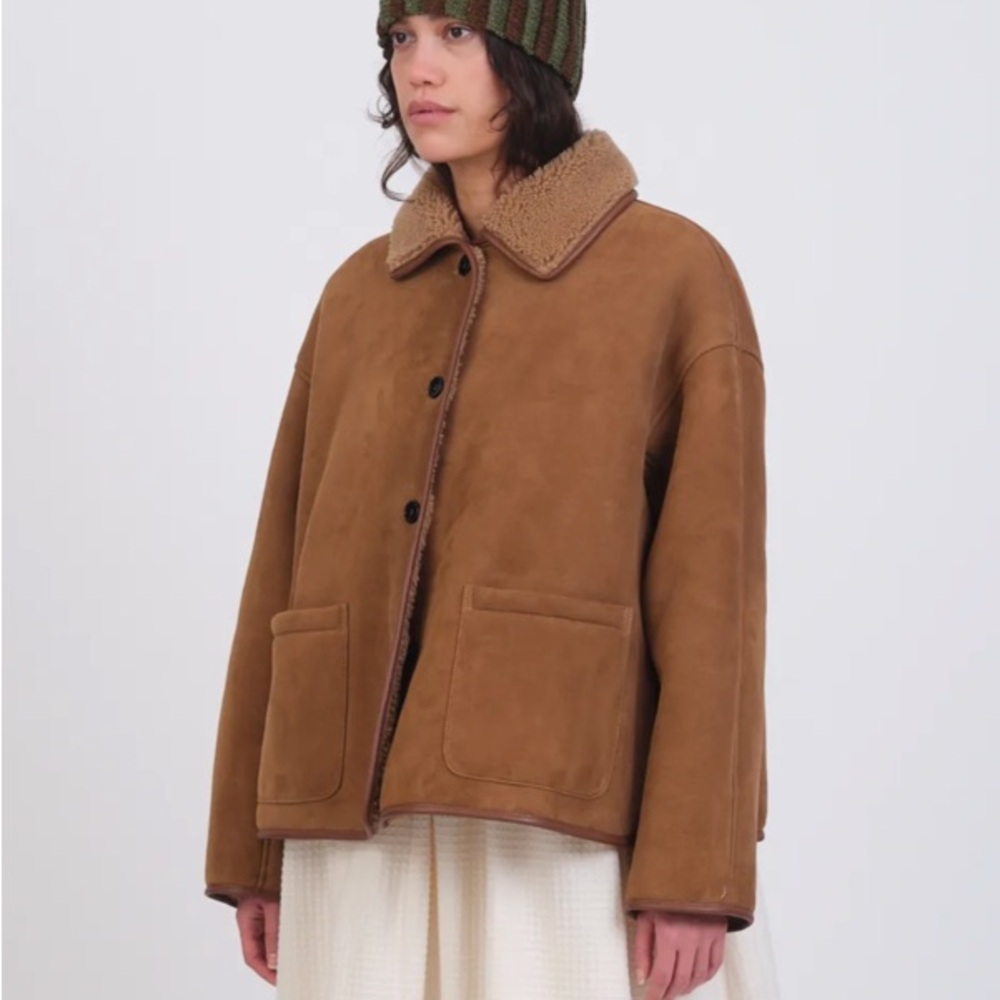 Cawley Studio Tan Shearling Avis Jacket
